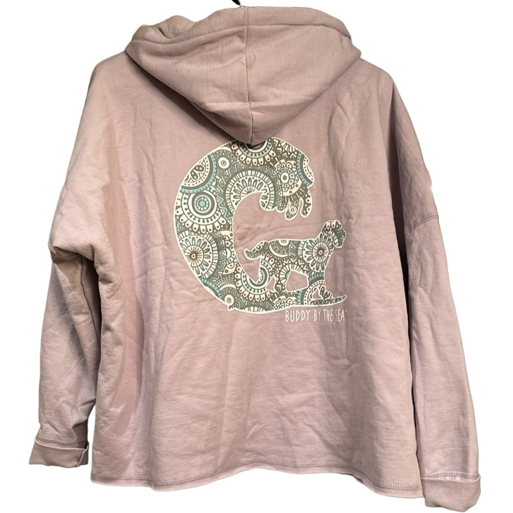 NWT BUDDY BY THE SEA L SWEATSHIRT HOODIE DOG BEACH COZY SOFT